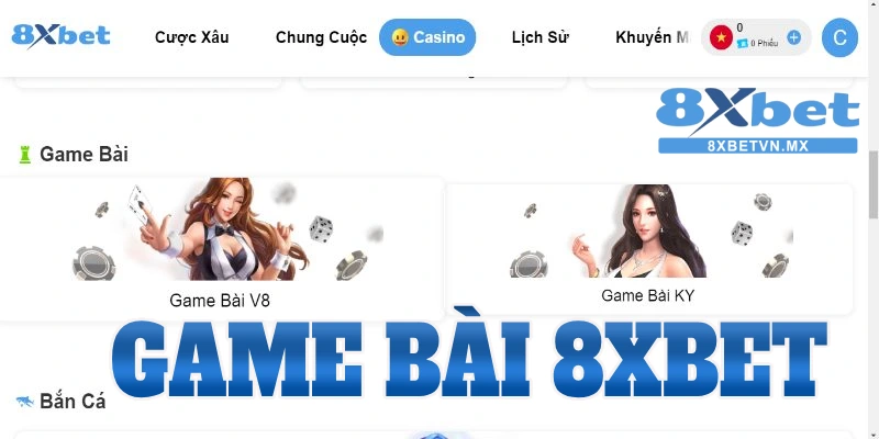 Giới thiệu về game bài 8xbet