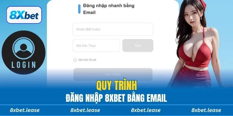 Quy trình đăng nhập 8xbet bằng Email